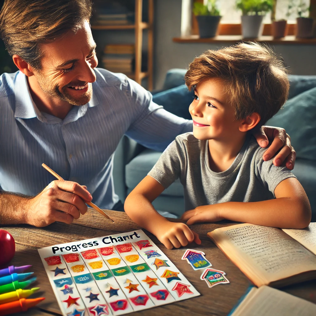 Gradual Progress and Staying on Track ⏳

Shifting from grades to growth is a journey, not a quick fix. Consistency and patience are key to helping your child develop this mindset. Here’s how to stay on track:

Start Small

Begin with simple, attainable goals that help your child feel successful early on.

Example: Start with a goal like, “Let’s read one chapter tonight,” instead of “Finish the whole book by the weekend.”
Why it matters: Achievable goals build confidence and set a foundation for tackling bigger challenges over time.
Track Progress

Use a journal, chart, or even stickers to document and celebrate their milestones. 📓

Example: Create a progress chart where each small success earns a sticker, leading to a fun reward once the chart is complete.
Why it matters: Visual progress reminds your child of how far they’ve come and motivates them to keep going.
Celebrate Wins

Highlight their effort and growth, even if the outcome isn’t perfect.

Example: Say, “I’m so impressed by how hard you worked on that project!” instead of focusing on the grade they received.
Why it matters: Celebrating effort encourages them to keep trying, reinforcing the value of persistence over results.
What They Learn:

By focusing on small steps, celebrating progress, and maintaining consistency, your child develops a lasting love for learning and a belief in their ability to improve. This gradual approach helps them feel supported while fostering independence and resilience.